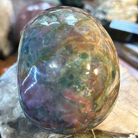 🎄SALE🎄Ocean Jasper Crystal Skull Carving! - Picture 6 of 9